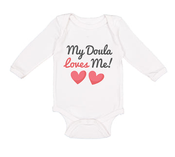 Long Sleeve Bodysuit Baby My Doula Loves Me Boy & Girl Clothes Cotton