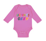 Long Sleeve Bodysuit Baby Listen to Ozzy Boy & Girl Clothes Cotton