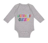 Long Sleeve Bodysuit Baby Listen to Ozzy Boy & Girl Clothes Cotton