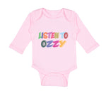 Long Sleeve Bodysuit Baby Listen to Ozzy Boy & Girl Clothes Cotton