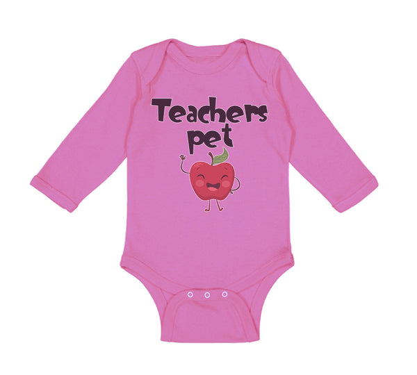 Long Sleeve Bodysuit Baby Teacher's Pet Teacher School Education Cotton