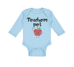 Long Sleeve Bodysuit Baby Teacher's Pet Teacher School Education Cotton