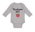 Long Sleeve Bodysuit Baby Teacher's Pet Teacher School Education Cotton