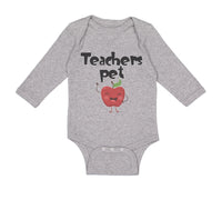 Long Sleeve Bodysuit Baby Teacher's Pet Teacher School Education Cotton