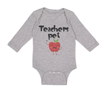 Long Sleeve Bodysuit Baby Teacher's Pet Teacher School Education Cotton
