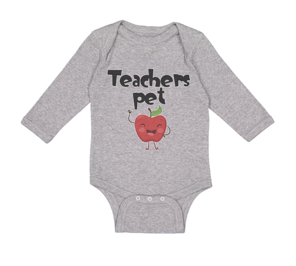 Long Sleeve Bodysuit Baby Teacher's Pet Teacher School Education Cotton
