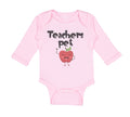 Long Sleeve Bodysuit Baby Teacher's Pet Teacher School Education Cotton