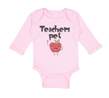 Long Sleeve Bodysuit Baby Teacher's Pet Teacher School Education Cotton
