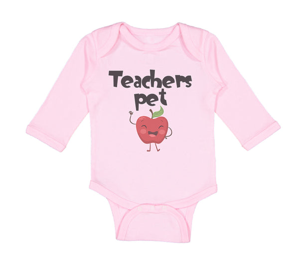 Long Sleeve Bodysuit Baby Teacher's Pet Teacher School Education Cotton