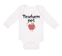 Long Sleeve Bodysuit Baby Teacher's Pet Teacher School Education Cotton