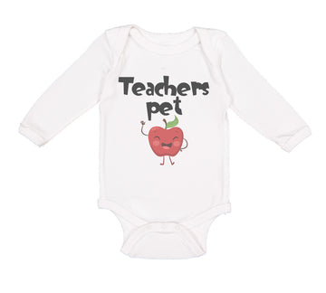 Long Sleeve Bodysuit Baby Teacher's Pet Teacher School Education Cotton