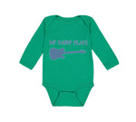 Long Sleeve Bodysuit Baby My Daddy Plays Guitar Boy & Girl Clothes Cotton