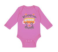 Long Sleeve Bodysuit Baby Hippie Chick Funny Humor Boy & Girl Clothes Cotton - Cute Rascals