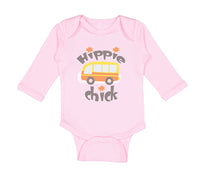 Long Sleeve Bodysuit Baby Hippie Chick Funny Humor Boy & Girl Clothes Cotton - Cute Rascals