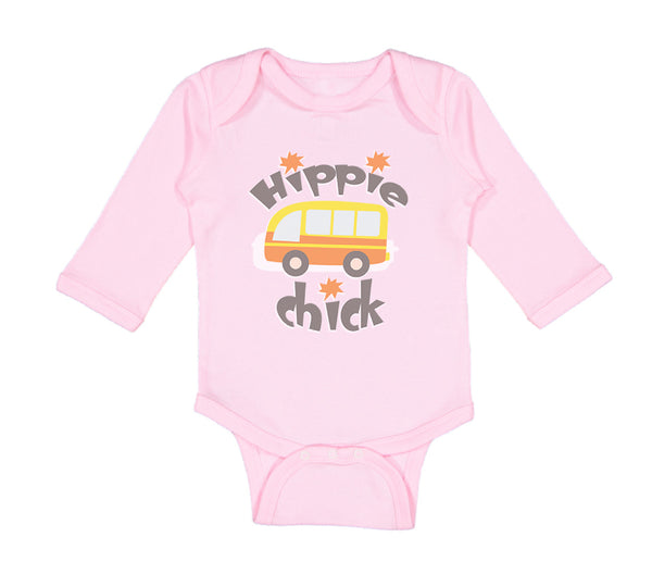 Long Sleeve Bodysuit Baby Hippie Chick Funny Humor Boy & Girl Clothes Cotton - Cute Rascals