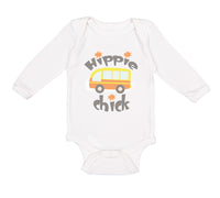 Long Sleeve Bodysuit Baby Hippie Chick Funny Humor Boy & Girl Clothes Cotton - Cute Rascals