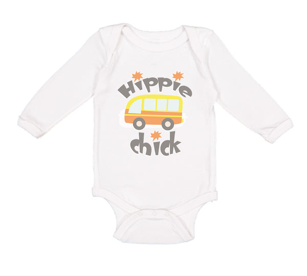 Long Sleeve Bodysuit Baby Hippie Chick Funny Humor Boy & Girl Clothes Cotton - Cute Rascals