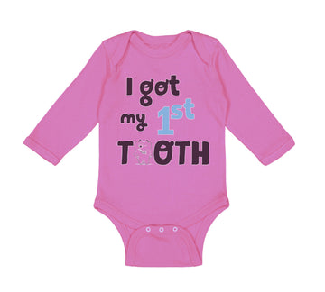 Long Sleeve Bodysuit Baby I Got My First Tooth Funny Humor Style C Cotton