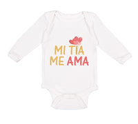 Long Sleeve Bodysuit Baby Mi Tia Me Ama Hispanic Boy & Girl Clothes Cotton