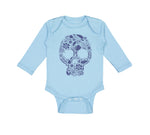 Long Sleeve Bodysuit Baby Skull Halloween Funny Humor Style A Boy & Girl Clothes