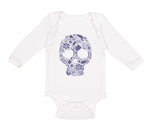 Long Sleeve Bodysuit Baby Skull Halloween Funny Humor Style A Boy & Girl Clothes