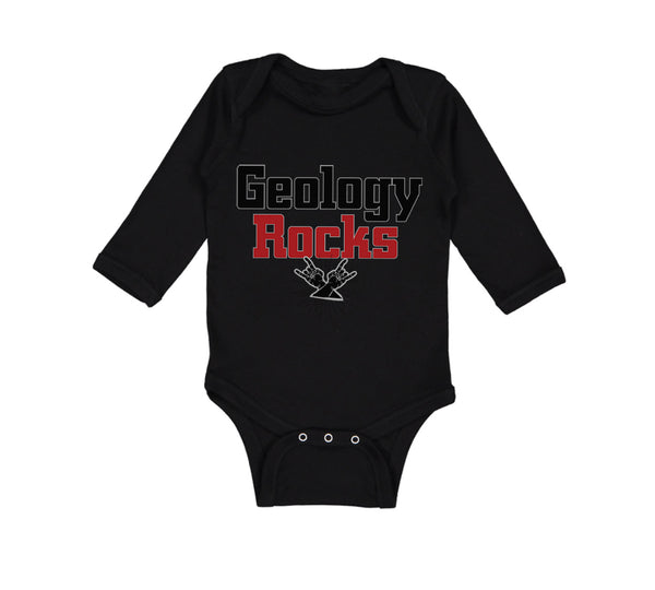 Long Sleeve Bodysuit Baby Geology Rocks Teacher School Education Cotton - Cute Rascals