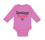 Long Sleeve Bodysuit Baby Geology Rocks Teacher School Education Cotton - Cute Rascals