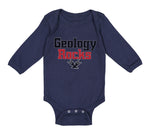 Long Sleeve Bodysuit Baby Geology Rocks Teacher School Education Cotton - Cute Rascals