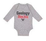 Long Sleeve Bodysuit Baby Geology Rocks Teacher School Education Cotton - Cute Rascals