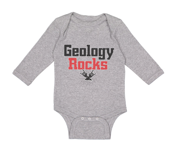 Long Sleeve Bodysuit Baby Geology Rocks Teacher School Education Cotton - Cute Rascals