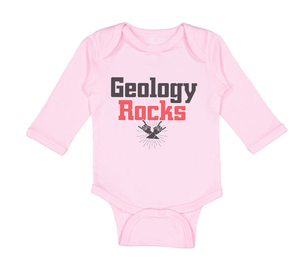 Long Sleeve Bodysuit Baby Geology Rocks Teacher School Education Cotton - Cute Rascals