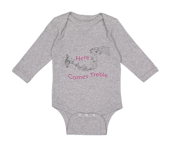 Long Sleeve Bodysuit Baby Here Comes Trouble Style A Funny Humor Cotton - Cute Rascals