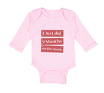 Long Sleeve Bodysuit Baby I Just Did 9 Months on The Inside Boy & Girl Clothes