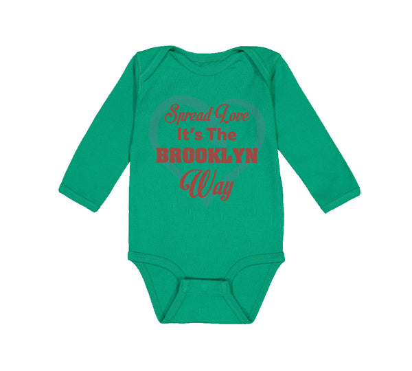 Long Sleeve Bodysuit Baby Spread Love It's The Brooklyn Way Boy & Girl Clothes