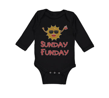 Long Sleeve Bodysuit Baby Sunday Funday Funny Humor Boy & Girl Clothes Cotton