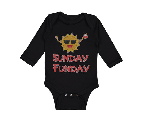Long Sleeve Bodysuit Baby Sunday Funday Funny Humor Boy & Girl Clothes Cotton