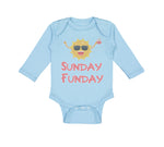 Long Sleeve Bodysuit Baby Sunday Funday Funny Humor Boy & Girl Clothes Cotton