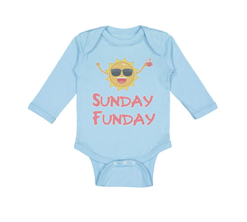 Long Sleeve Bodysuit Baby Sunday Funday Funny Humor Boy & Girl Clothes Cotton