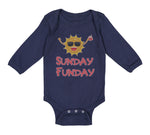 Long Sleeve Bodysuit Baby Sunday Funday Funny Humor Boy & Girl Clothes Cotton