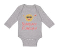 Long Sleeve Bodysuit Baby Sunday Funday Funny Humor Boy & Girl Clothes Cotton