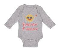 Long Sleeve Bodysuit Baby Sunday Funday Funny Humor Boy & Girl Clothes Cotton
