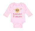 Long Sleeve Bodysuit Baby Sunday Funday Funny Humor Boy & Girl Clothes Cotton