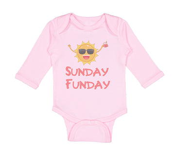 Long Sleeve Bodysuit Baby Sunday Funday Funny Humor Boy & Girl Clothes Cotton