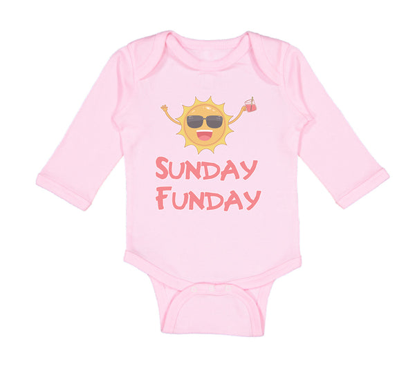 Long Sleeve Bodysuit Baby Sunday Funday Funny Humor Boy & Girl Clothes Cotton