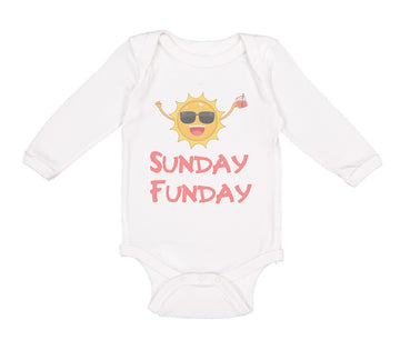 Long Sleeve Bodysuit Baby Sunday Funday Funny Humor Boy & Girl Clothes Cotton