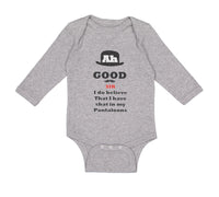 Long Sleeve Bodysuit Baby Ah Good Sir Believe Shat My Pantaloons Funny Cotton - Cute Rascals