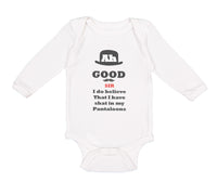 Long Sleeve Bodysuit Baby Ah Good Sir Believe Shat My Pantaloons Funny Cotton - Cute Rascals