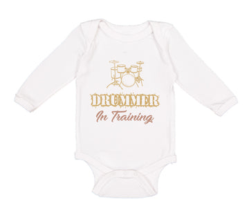 Long Sleeve Bodysuit Baby Drummer in Training Boy & Girl Clothes Cotton