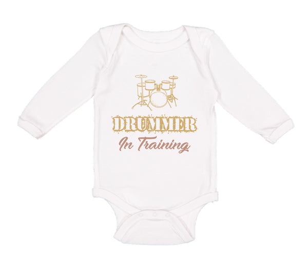 Long Sleeve Bodysuit Baby Drummer in Training Boy & Girl Clothes Cotton - Cute Rascals