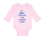 Long Sleeve Bodysuit Baby Every Time I Fart A Rainbow Is Born Funny Humor Cotton - Cute Rascals